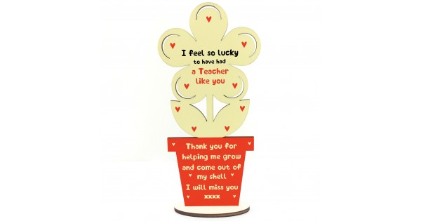 Teacher Gift Thank You School Nursery Pre School Leaving Flower