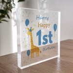 Personalised Happy 1st Birthday Gift For Baby Boy Son Grandson