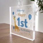 Personalised Happy 1st Birthday Gift For Baby Boy Son Grandson