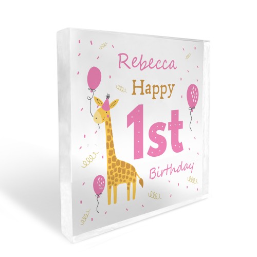 Personalised Happy 1st Birthday Gift For Baby Girl Daughter