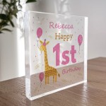 Personalised Happy 1st Birthday Gift For Baby Girl Daughter