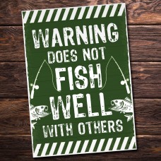 Warning Sign Funny Fisherman Sign Fishing Accessories Fishing