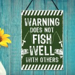 Warning Sign Funny Fisherman Sign Fishing Accessories Fishing