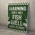 Warning Sign Funny Fisherman Sign Fishing Accessories Fishing