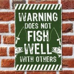 Warning Sign Funny Fisherman Sign Fishing Accessories Fishing