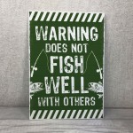 Warning Sign Funny Fisherman Sign Fishing Accessories Fishing