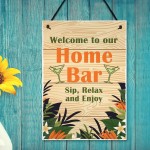 Funny Shabby Home Bar Sign For Garden Summerhouse Home Friend