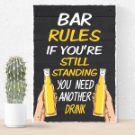 Bar Rules Sign Hanging Wall Plaque Bar Signs For Home Bar Shed