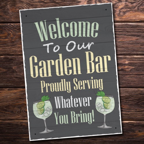 Bar Sign Garden Bar Plaque Garden Pub Backyard Bar Sign