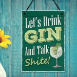 Funny Gin Sign Lets Drink Gin Funny Friendship Gift Home Bar