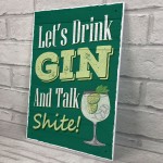 Funny Gin Sign Lets Drink Gin Funny Friendship Gift Home Bar
