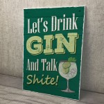 Funny Gin Sign Lets Drink Gin Funny Friendship Gift Home Bar