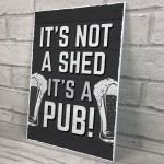 Funny Shed Sign Pub Plaque Hanging Wall Sign For Man Cave Pub