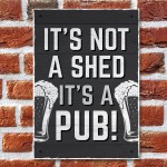 Funny Shed Sign Pub Plaque Hanging Wall Sign For Man Cave Pub