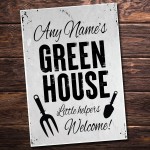 Personalised Greenhouse Sign Shabby Chic Sign Garden Shed Sign