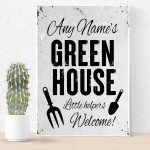 Personalised Greenhouse Sign Shabby Chic Sign Garden Shed Sign