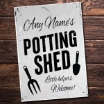 Personalised Potting Shed Sign Shabby Chic Sign Garden Shed Sign