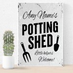 Personalised Potting Shed Sign Shabby Chic Sign Garden Shed Sign