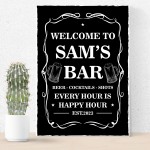 Home Bar Sign Personalised Shabby Chic Bar Sign For Man Cave