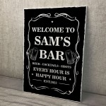 Home Bar Sign Personalised Shabby Chic Bar Sign For Man Cave