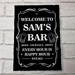 Home Bar Sign Personalised Shabby Chic Bar Sign For Man Cave