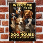 FUNNY Welcome To The Dog House Bar Sign Home Bar Sign Gift