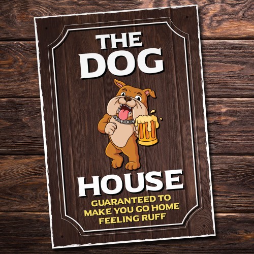 Funny Shabby Chic The Dog House Sign Funny Bar Signs And Plaques