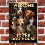  The Dog House Sign For Home Bar Funny Welcome Sign Pub Man Cave