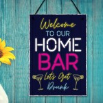 Neon Style Sign Home Bar Sign WELCOME Pub Bar Sign Home Decor