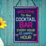 Neon Style Sign Cocktail Bar Sign WELCOME Club Pub Bar Sign