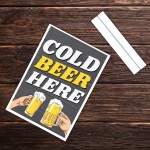 COLD BEER HERE Funny Bar Signs And Plaques Man Cave Bar Pub Sign