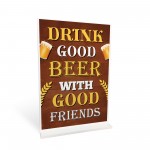 Funny Bar Sign Standing Plaque Bar Decor Friendship Gift