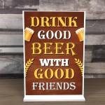 Funny Bar Sign Standing Plaque Bar Decor Friendship Gift