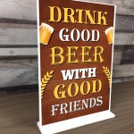 Funny Bar Sign Standing Plaque Bar Decor Friendship Gift