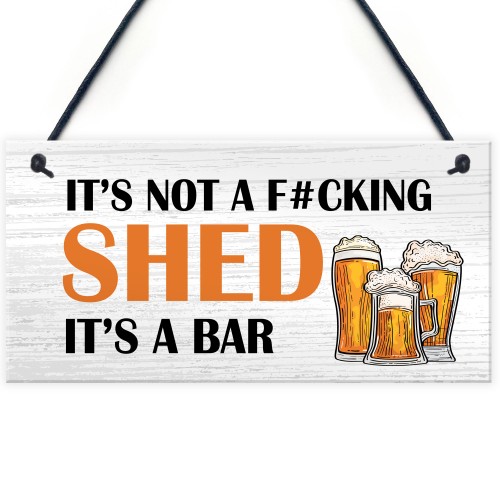 Funny Joke ITS A BAR Sign Shed Sign Home Bar Sign Hanging Plaque