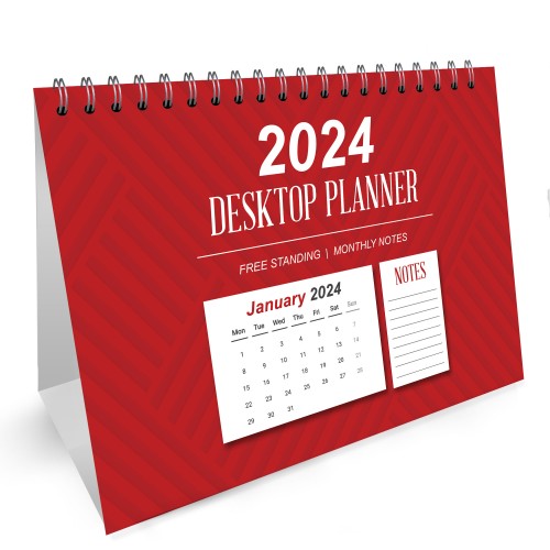 2024 Calendar Spiral Bound Planner for Home Office Month To View