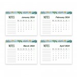 Floral 2024 Calendar Spiral Bound Planner for Home Office Desk Floral 2024 Calendar Spiral Bound Planner for Home Office Desk