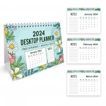 Floral 2024 Calendar Spiral Bound Planner for Home Office Desk Floral 2024 Calendar Spiral Bound Planner for Home Office Desk