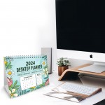 Floral 2024 Calendar Spiral Bound Planner for Home Office Desk Floral 2024 Calendar Spiral Bound Planner for Home Office Desk