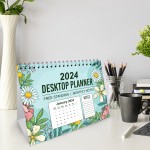 Floral 2024 Calendar Spiral Bound Planner for Home Office Desk Floral 2024 Calendar Spiral Bound Planner for Home Office Desk