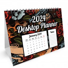 Gift For Men Women 2024 Calendar Month To View Spiral Bound
