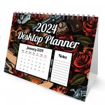 Gift For Men Women 2024 Calendar Month To View Spiral Bound