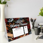 Gift For Men Women 2024 Calendar Month To View Spiral Bound