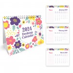 2024 Calendar Floral Desk Calendar 2024 Monthly Desktop Calendar