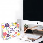 2024 Calendar Floral Desk Calendar 2024 Monthly Desktop Calendar