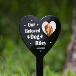 Personalised Memorial Heart Grave Marker Plaque For Pet Cat Dog 