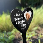 Personalised Memorial Heart Grave Marker Plaque For Pet Cat Dog 