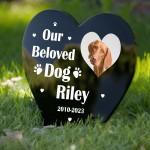 Personalised Memorial Heart Grave Marker Plaque For Pet Cat Dog 