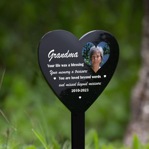 Personalised Grave Marker Memorial Acrylic Stake Plaque Mum Dad