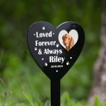 Personalised Pet Memorial Heart Grave Marker Graveside Decor